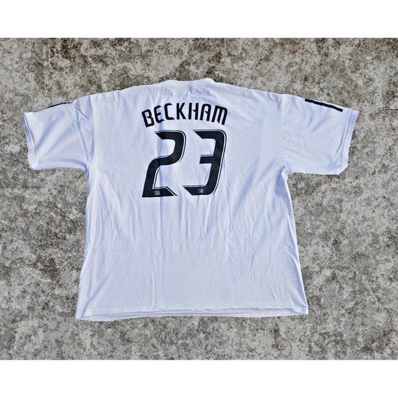 adidas Other - David‎ Beckham # 23 T Shirt Mens 2XL Adidas LA Galaxy White Herbalife READ